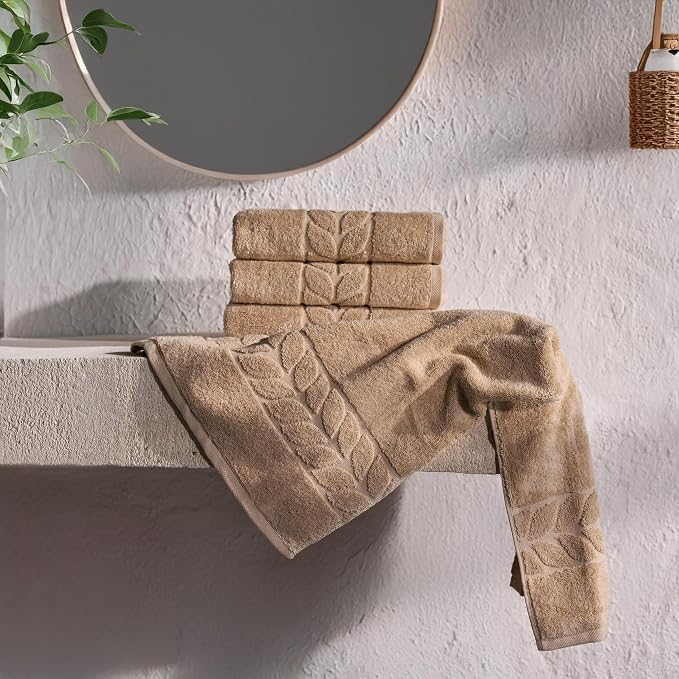 BAGNO MILANO Organic Turkish Cotton Bath Towels, Luxury Jacquard Collection - Image 9