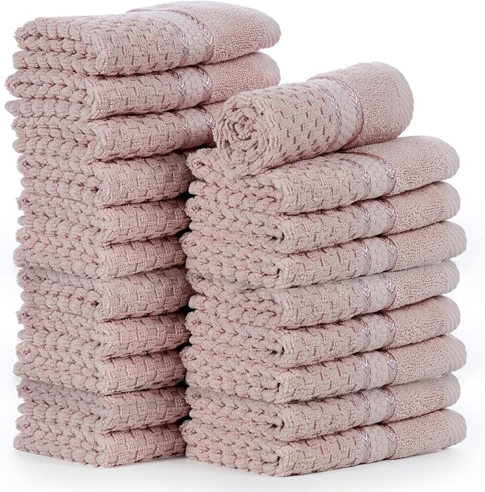 Ample Decor 100% Cotton Washcloths Set of 20 - Image 7