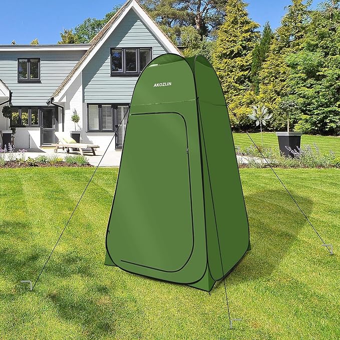 AKOZLIN Portable Pop Up Shower Tent Instant Privacy Dressing Changing Tent - Image 7