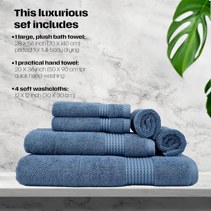 EastNBlue Lara Premium Bath Towel Set 6 Piece - Image 11