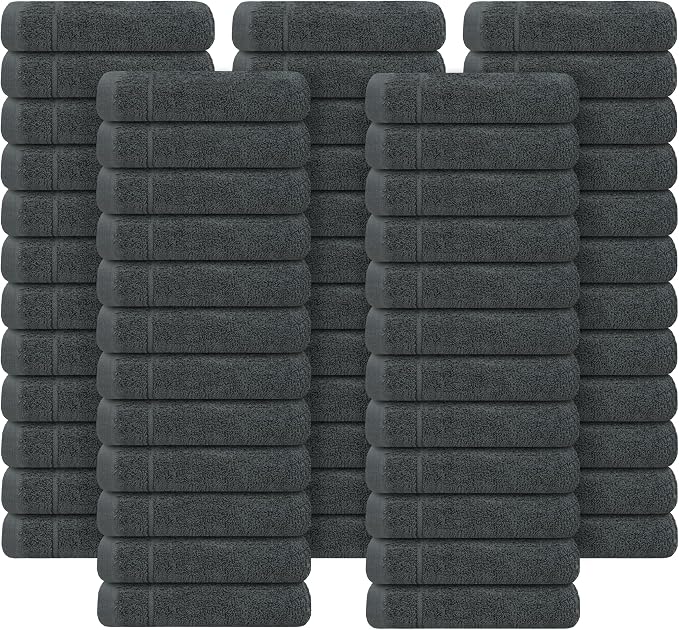 Tens Towels Pack of 60 Washcloths, 12 x 12 Inches, Lighter Weight, Quick to Dry - Image 9