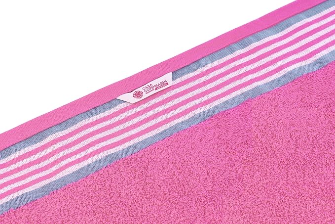 CASA COPENHAGEN He & She 2 Pieces Large Bath Sheet Set- Dusty Blue + Pink - Image 9