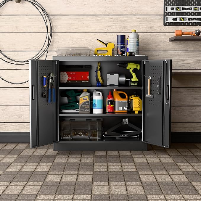 Aobabo 31.5" H Metal Storage Cabinet - Image 9