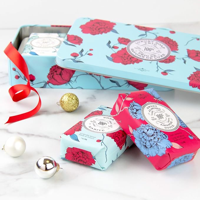 La Chatelaine Luxury Bar Soap Trio Gift Set Tin | Made in France | Natural and - Image 5