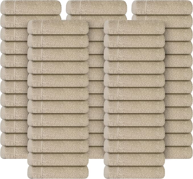 Tens Towels Pack of 60 Washcloths, 12 x 12 Inches, Lighter Weight, Quick to Dry - Image 9
