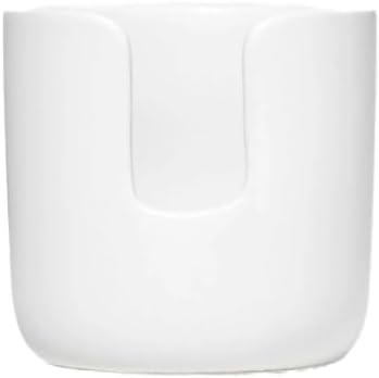 Public Goods Ceramic Cleansing Rounds Holder | Matte White Stoneware Makeup by PublicGoods