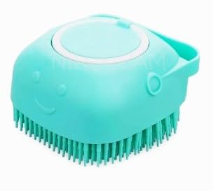 Dog Bath Brush with Shampoo Dispenser – Silicone Pet Grooming Scrubber by Unknown