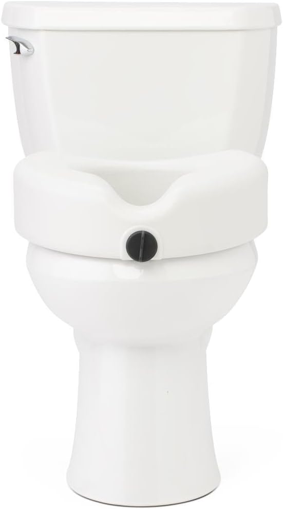 Medline 5" Elevated Toilet Seat Riser W/Microban Antimicrobial Protection by Medline