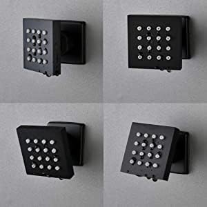 Thermostatic Shower System Matte Black Shower Fixtures 12 Inch Wall Mounted - Image 8