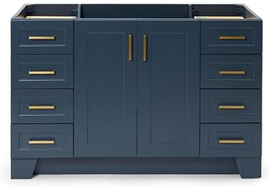 ARIEL 54" Midnight Blue Bathroom Vanity Base Cabinet, Single Sink Configuration by Ariel