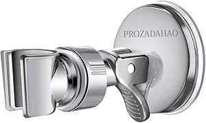 Adjustable Shower Head Holder, Bathroom Suction Cup Handheld Shower Head Bracket by Prozadahao