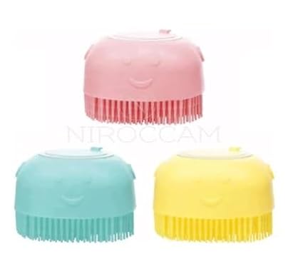 Dog Bath Brush with Shampoo Dispenser – Silicone Pet Grooming Scrubber - Image 4