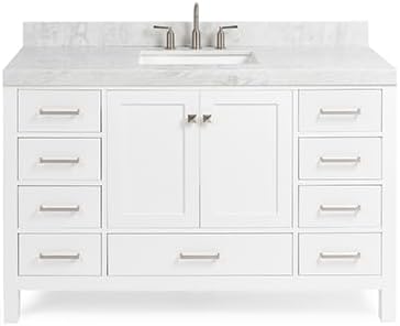 ARIEL Bathroom Vanity 54" White - Image 3