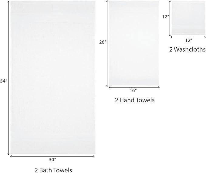 TRIDENT Soft & Plush Luxury Towel Set, 100% Cotton, 2 Bath Towels 2 Hand Towels - Image 5