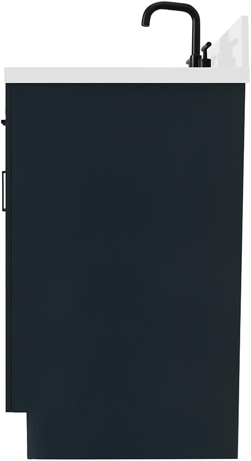 ARIEL Hepburn 43 Inch Single Sink Bathroom Vanity in Midnight Blue, 1.5 Edge - Image 9