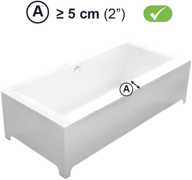 PEPE Mobility Adjustable Bathtub Safety Rail, Shower Grab Bar Handle - Image 2