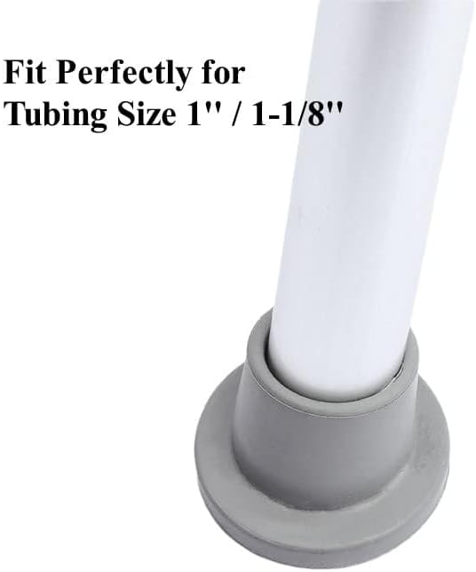 Shower Chair Tips Replacement Heavy Duty 4 Pack, Inner ID 1'' Rubber Tips - Image 6