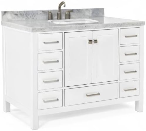 ARIEL Cambridge 49" White Bathroom Vanity - Image 11