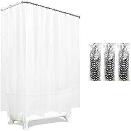 Clawfoot Tub Shower Curtain Warp Around 180x70 Inches Clear Shower Curtain - Image 3