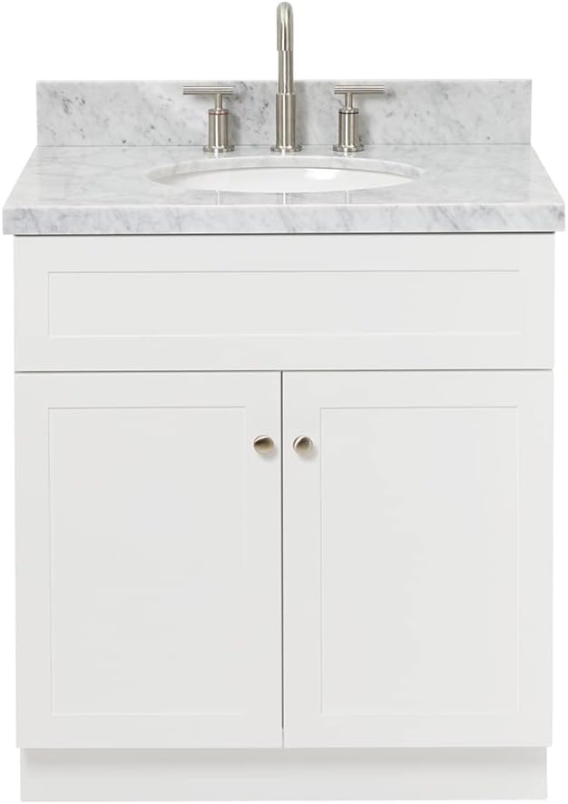ARIEL Hamlet 31 Inch White Bathroom Vanity by Ariel