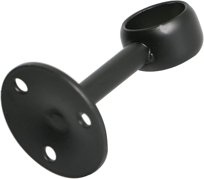 4Pcs Pipe Hole Diameter 19 mm, Stainless Steel Matte Black Flange Rod Bracket - Image 3
