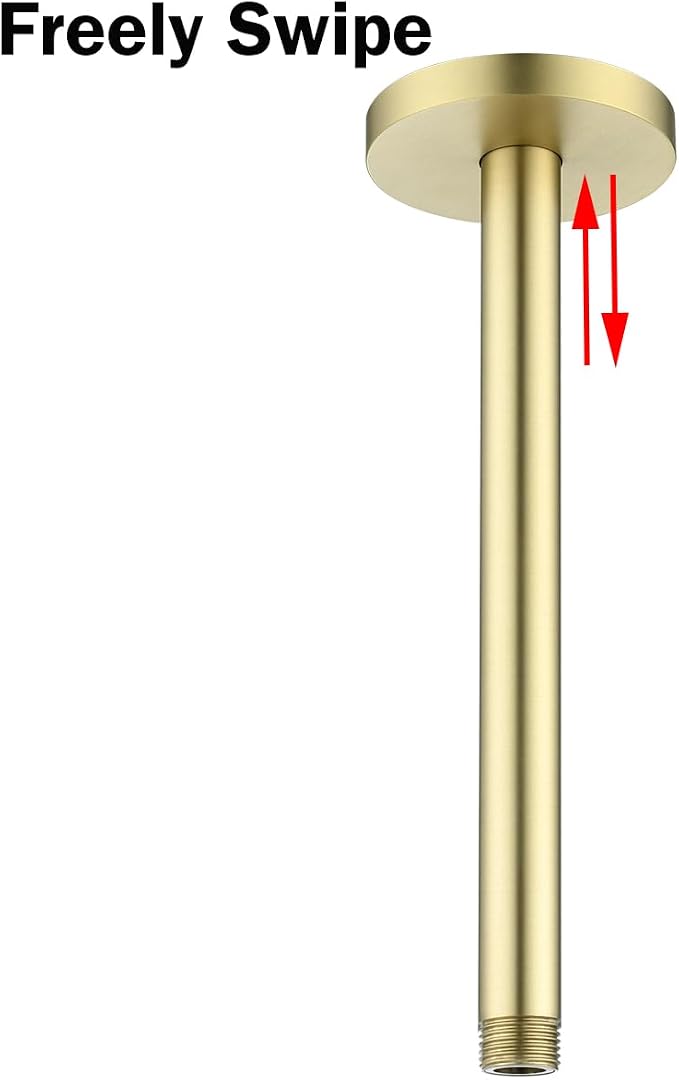 RANDOM Shower Arm with Flange, Brushed Gold.RD-91038-8BG - Image 7