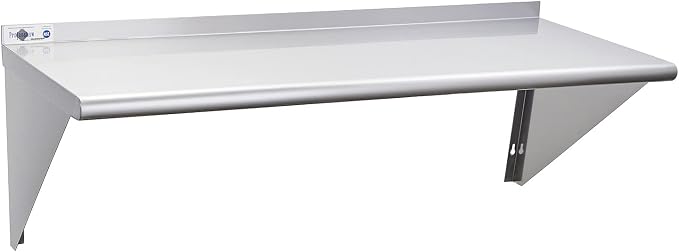 Profeeshaw NSF Stainless Steel Shelf 18” x 48”, 400 lb Commercial Shelves Wall by Profeeshaw