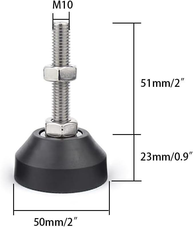 Adjustable Leveling Foot, Small Equipment Foot - Image 2