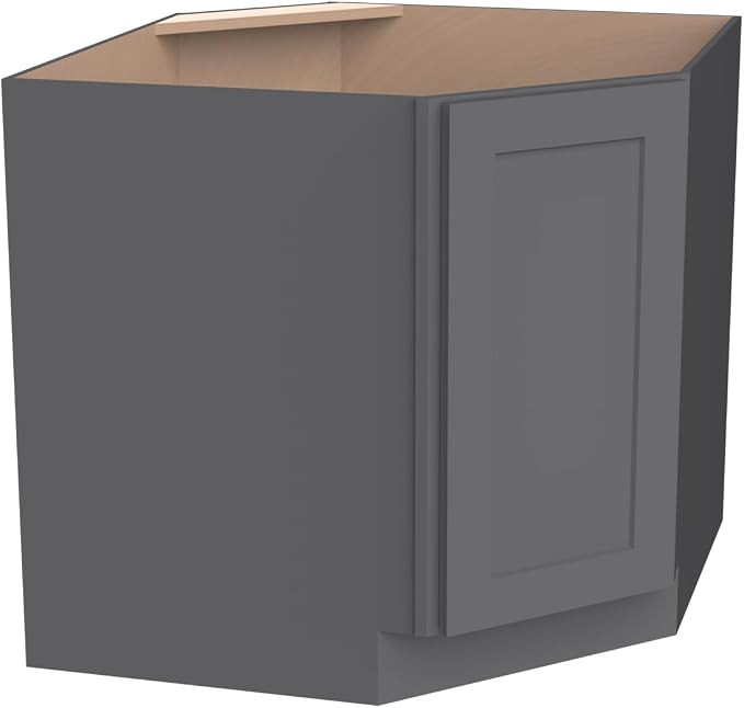 Diagonal Corner Kitchen Cabinet – Solid Wood – Freestanding Storage Organizer - Image 7