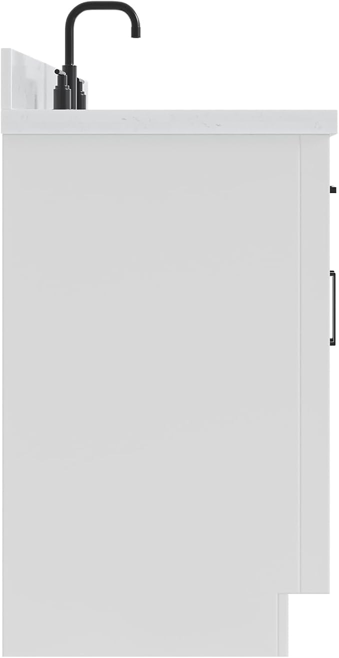 ARIEL Hepburn 60" White Bathroom Vanity - Image 7