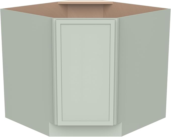 Diagonal Corner Kitchen Cabinet – Solid Wood – Freestanding Storage Organizer - Image 4