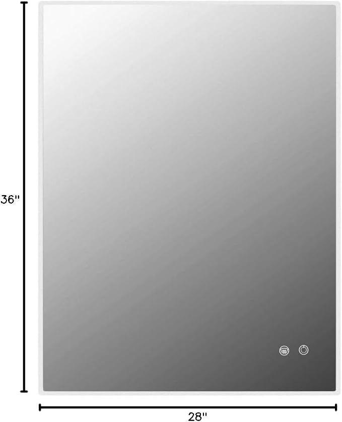TETOTE 28 x 36 Inch LED Backlit Mirror Bathroom - Image 8