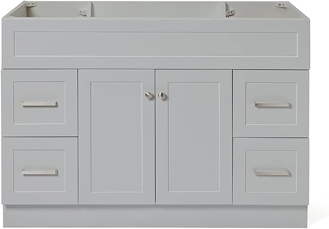 ARIEL 48" Inch Single Vanity Base Cabinet in Grey by Ariel