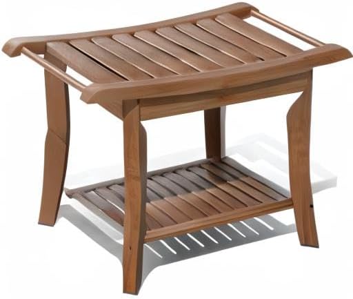 Bamboo Shower Stool Bench Waterproof - Image 10