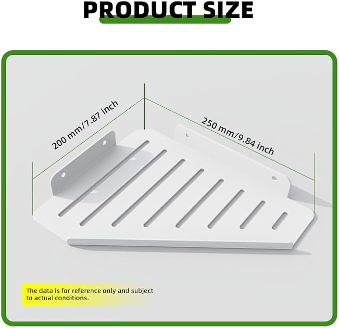Corner Shelf Kitchen Storage, Bathroom Shelves Shower Caddy Hanging, Matte - Image 3