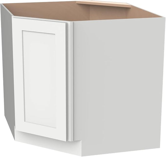 Diagonal Corner Kitchen Cabinet – Solid Wood – Freestanding Storage Organizer by HCIOANHomecabinetseries