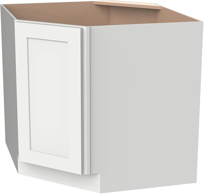 Diagonal Corner Kitchen Cabinet – Solid Wood – Freestanding Storage Organizer by HCIOANHomecabinetseries