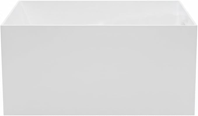 Cpingao 47" Stone Resin Freestanding Bathtub, Solid Surface Japanese Soaking - Image 2