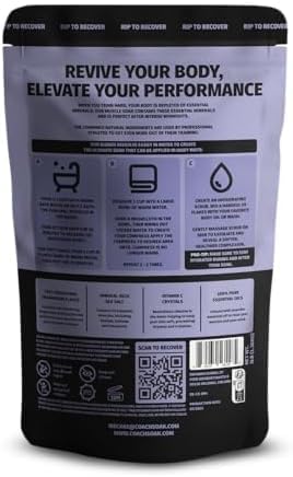 3 Pack Bundle: Coach Soak Recovery Bath Soak, Epsom Salt Bulk, Bath Salts Bulk - Image 8