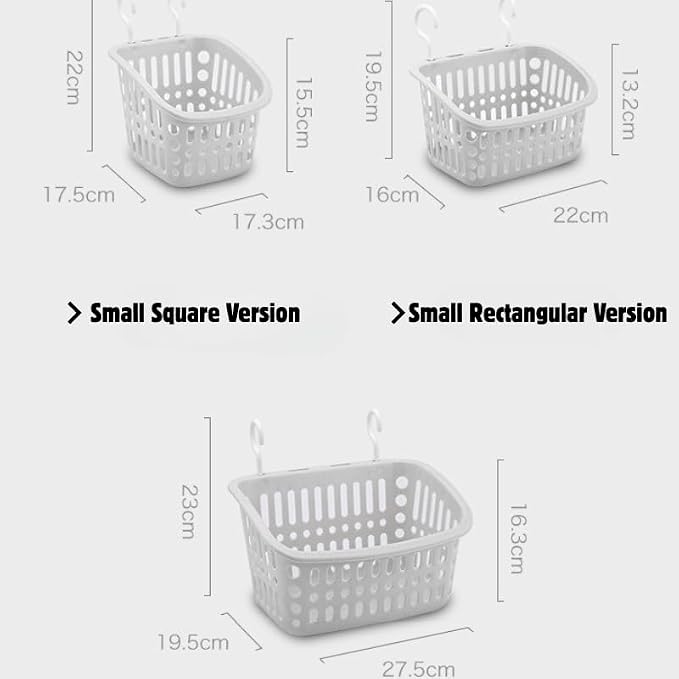 Hanging Bathroom Storage Basket – Wall-Mounted Plastic Organizer Bin - Image 4