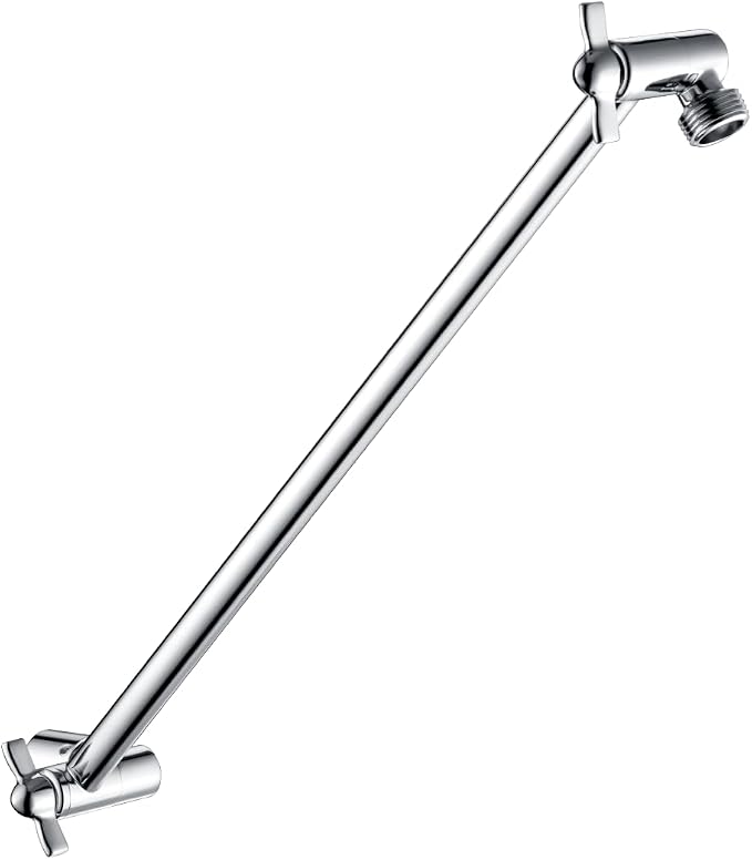 BRIGHT SHOWERS 15 Inch Extra Long Shower Head Extension Arm, Solid Brass Shower by BRIGHTSHOWERS