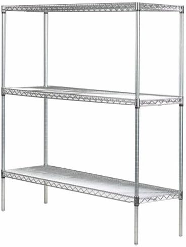 Omega 24" Deep x 42" Wide x 36" High 3 Tier Chrome Starter Shelving Unit by OmegaProductsCorporation