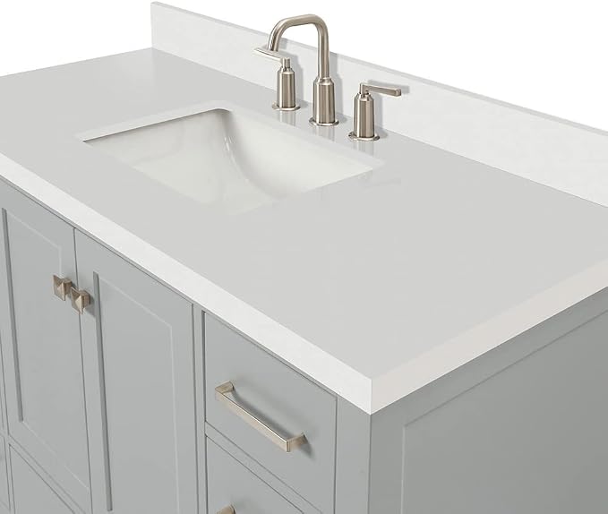 ARIEL Cambridge 49" Grey Bathroom Vanity - Image 7