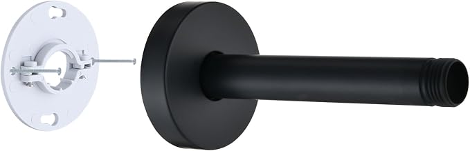 6 Inch Shower Arm with Flange and Stabilizer Bracket, Ceiling Mount Replacement by RAINREVIVE