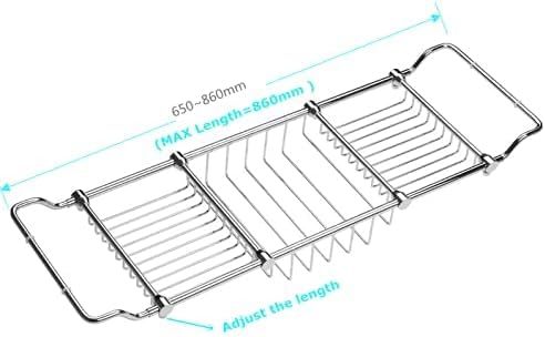 Brass Over Bathtub Racks Expandable Bath Caddy - Image 5
