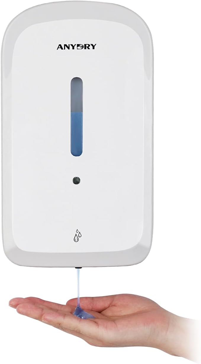 Commercial Automatic Soap Dispenser Large 34oz/1000ml Capacity Wall-Mounted by ANYDRY