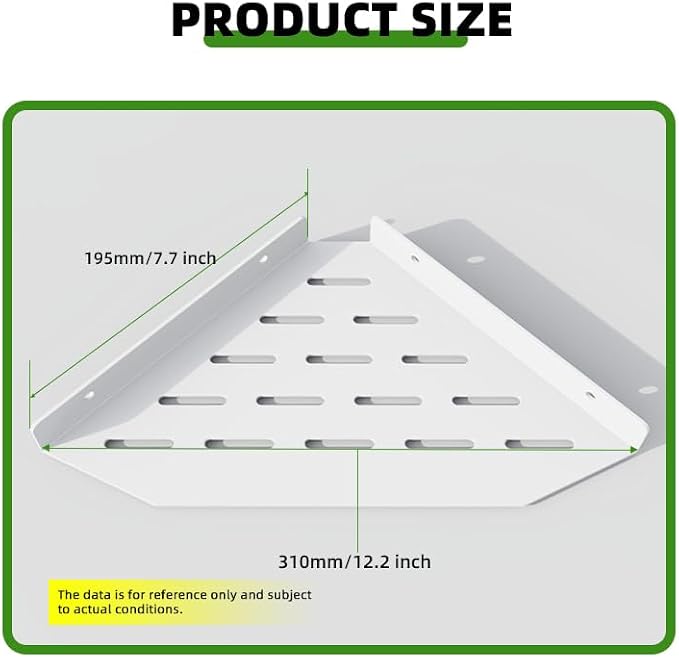 Shower Caddy Hanging Storage Rack Kitchen, Corner Shelf Bathroom Shelves - Image 3