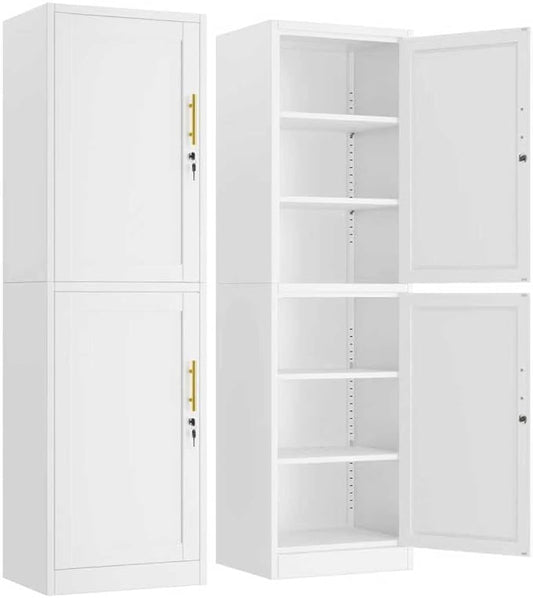 Metal Locker Tall Narrow Storage Cabinet, Gym Home Office, Entryway and Hallway by Ckzbx