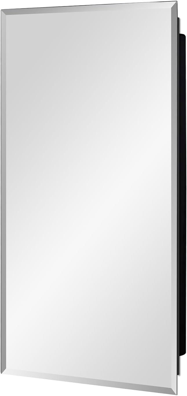 Black Plastic Medicine Mirror Cabinet - Image 9