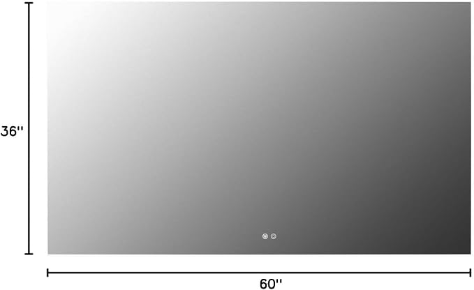TETOTE 60 x 36 Inch LED Backlit Bathroom Vanity Mirror - Image 10